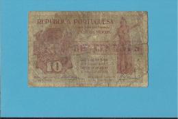 CÉDULA De 10 CENTAVOS - SÉRIE A57 - CASA DA MOEDA - PORTUGAL - EMERGENCY PAPER MONEY - NOTGELD - Portugal