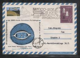 POLAND 1966 HELICOPTER FLIGHT COVER POLISH MILLENARY 3RD MILITARY FLIGHT FLOWN COVER WARSZAWA 2 RECEIVER (xw) - Lettres & Documents