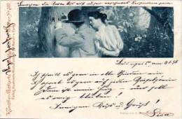 Kolo MOSER - Couple Amoureux ( A Voyagé En 1898 - Kunstler Postkarte    (62969 - Moser