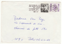 Enveloppe Timbrée Belgique Brussel Bruxelles 1975 Loterie Nationale - Cartas & Documentos