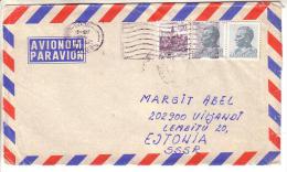 GOOD YUGOSLAVIA Postal Cover To ESTONIA 1981 - Good Stamped: City View ; Tito - Covers & Documents