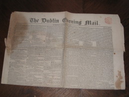 Ireland Eire Irland Revenue Stamp Embossed Newspaper Newspaperstamp D18 Dublin Evening Mail 9.9.1840 Old Zeitung Press - Voorfilatelie