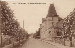 TUFFE LA MAIRIE ROUTE DE VOUVRAY CPA BE NEUVE - Tuffe