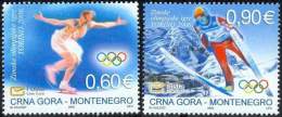 Montenegro 2006 Torino Winter Olympic Games Skating Ski Jumping Sports Italy, Set MNH - Inverno2006: Torino - Paralympic