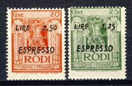 Egeo 1943 Occupazione Tedesca Espressi SS. 42 N. 5-6 MNH  Cat. € 15 - Egée (Occ. Allemande)