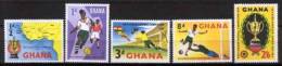 # GHANA - 1959 - Africa Football Soccer - 5 Stamps MNH - Afrika Cup