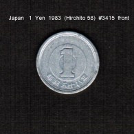 JAPAN    1  YEN   1983  (HIROHITO 58---SHOWA PERIOD)  (Y # 74) - Japon