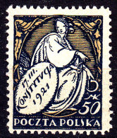 POLAND 1921 Fi 134 B1 Mint Hinged - Unused Stamps