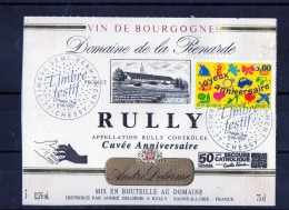 VIN ET PHILATELIE - (Etiquettes Légèrement Collées Sur Page D´expo) - Stamps