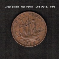 GREAT BRITAIN    1/2  PENNY   1966  (KM # 896) - C. 1/2 Penny