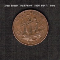 GREAT BRITAIN    1/2  PENNY   1966  (KM # 896) - C. 1/2 Penny