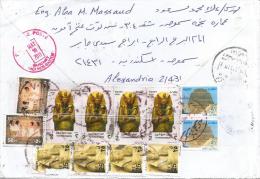 Egypt 2011 Markaz El Zaraka Piramid Tutanchamon Farao Barcoded Registered Cover - Covers & Documents