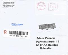 Poland 2010 Dabrowa Meter Franking Barcoded Registered Cover - Frankeermachines (EMA)