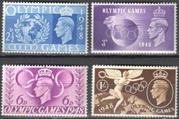 Great Britain 1948 - Olympic Games Mi 237-240  MNH(**). - Unused Stamps