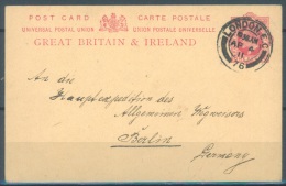 GB - POSTAL STATIONERY - 4.4.1911 - LONDON TO BERLIN - Lot 9196 - Luftpost & Aerogramme