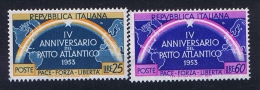 Italy:  Sa 723-724a , Mi 896 + 897  MNH/** DOPPIA STELLA, DOUBLE STAR, MISPRINT ERROR - 1946-60: Ungebraucht