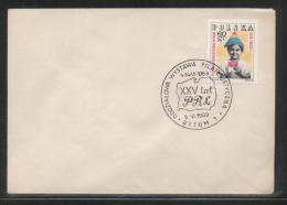 POLAND 1969 BYTOM XXV YEARS PRL POLISH PEOPLE'S REPUBLIC PHILATELIC EXPO COMM CANCEL ON COVER MAP - Cartas & Documentos