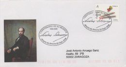 SPAIN. POSTMARK 100th ANNIV. NICOLAS SALMERON. ALHAMA DE ALMERIA 2008 - Macchine Per Obliterare (EMA)