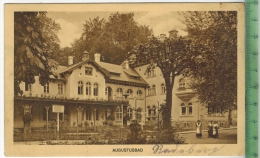 Augustusbad 1910/1920, Verlag: -------,  Postkarte Mit Frankatur  Und Stempel, ----- MIT BEFÖRDERUNGSSPUREN, - Radeberg