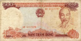 BILLET # VIET NAM  SUD # 1985 # 500 DONGS # PICK 87  # BILLET CIRCULE # - Viêt-Nam