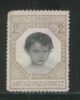 AUSTRIA 1911 INFANT PROTECTION LEAGUE FUND RAISING LABEL T1 - Sellos Privados