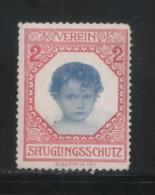 AUSTRIA 1911 INFANT PROTECTION LEAGUE FUND RAISING LABEL T4 NEVER HINGED MINT CINDERELLA - Personalisierte Briefmarken