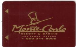 USA CLE HOTEL KEY MONTE CARLO CASINO  LAS VEGAS  RARE - Hotel Key Cards
