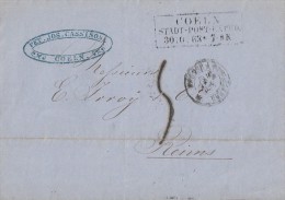 Brief Coeln Stadt-Post-Exped. 30.10.1863 Gel. Nach Reims Frankreich - Prephilately