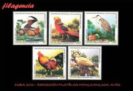 AMERICA. CUBA MINT. 2001 EXPOSICIÓN FILATÉLICA HONG KONG 2001. FAUNA. AVES ASIÁTICAS - Ongebruikt