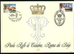 Carte Souvenir 2706HK - Italie-Belgique - Reine Paola 1997 - Cartoline Commemorative - Emissioni Congiunte [HK]