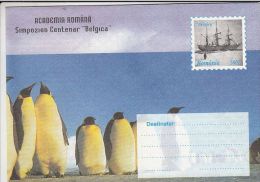 BELGICA EXPEDITION, SHIP, PENGUINS, COVER STATIONERY, ENTIER POSTAL, 1997, ROMANIA - Spedizioni Antartiche