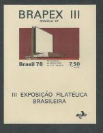 Brésil BF N° 38 XX "Brapex III, 3ème Exposition Philatélique Au BRésil, Le Bloc  Sans Charnière, TB - Blocks & Kleinbögen