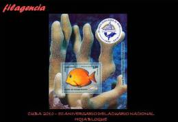 AMERICA. CUBA MINT. 2010 50 ANIVERSARIO DEL ACUARIO NACIONAL. FAUNA MARINA. PECES. HOJA BLOQUE - Unused Stamps