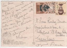 2 Timbres U.A.R / Carte , Postcard  De Louxor Pour La France - Covers & Documents