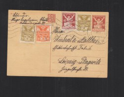 Czechoslovakia Stationery Uprated 1922 To Germany - Lettres & Documents