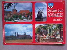 A059 - 2306 Grüsse Aus SCHÖNBERG Holstein - 4 Ansichten Mühle Usw - Schönberg