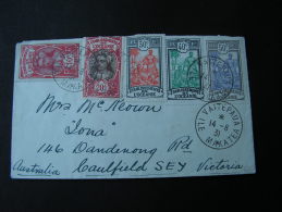 == France Le Oceanie Ile Vantepaua Makatea 1931 Cv. To Australia   Small Faults  über Rand Geklebt - Storia Postale