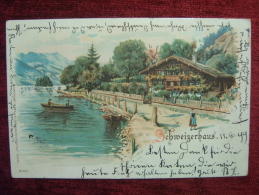 SWITZERLAND / NIEDERUZWYL - SCHWEIZERHAUS / LITHO POSTCARD / 1899 - Andere & Zonder Classificatie