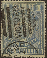 VICTORIA 1884 1/- Chalky Stamp Duty SG 257 U UI232 - Usados