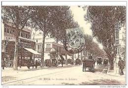 AVENUE DE LA GARE A NICE ANIMEE. REF 16029 - Transport Ferroviaire - Gare