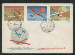 POLAND 1968 XXI LESZNO GLIDING CHAMPIONSHIPS COMMEMORATIVE COVER - Lettres & Documents