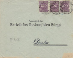 INFLA: DR 3x 268 B MeF, Auf Brief, Stempel: Mühlhausen (Thüringen) 3.7.1923 - Sonstige & Ohne Zuordnung