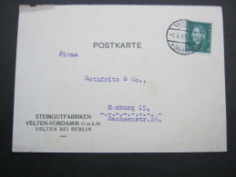 VELTEN  ,Firmenkarte 1930 - Velten