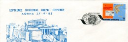 Greece- Greek Commemorative Cover W/ "World Tourism Day" [Athens 27.9.1983] Postmark - Flammes & Oblitérations