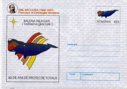 WHALE Baelaena Glacialis  Baleine Wal Entier Postal Stationery Mint ROUMANIE 1997 - Whales