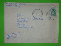 Yugoslavia,Cover,registered Letter,railway Seal Subotica-Beograd 8,train Stamp,ambulant Post Office - Lettres & Documents