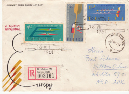 1961 LETTRE RECOMANDE, POLOGNE,  KRAKOW Pour DDR  /4859 - Briefe U. Dokumente