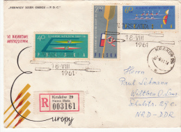 1961 LETTRE RECOMANDE, POLOGNE,  KRAKOW Pour DDR  /4859 - Covers & Documents