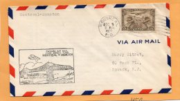 Montreal To Moncton 1929 Canada Air Mail Cover - Eerste Vluchten