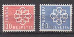 PGL BH0122 - EUROPA CEPT 1959 SUISSE Yv N°630/31 ** Taches - 1959